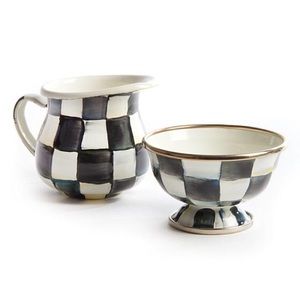 MacKenzie Childs Little Sugar Bowl & Creamer